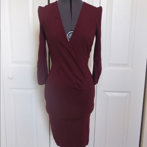 French Connection Dresses & Skirts - French Connection Burgundy Bodycon Dress